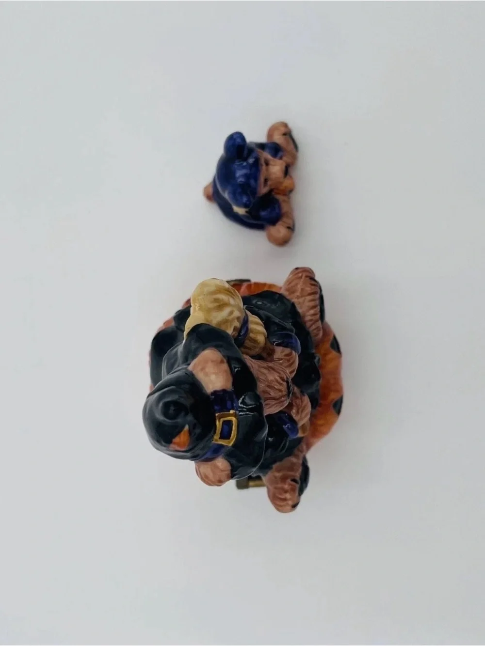 BOYDS BEARS Bearware Pottery Emma Witchy Bear Halloween Trinket Box Mini Bear